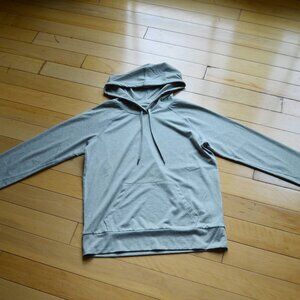 Quince Flowknit Pullover Hoodie US XS Women Heather Aloe